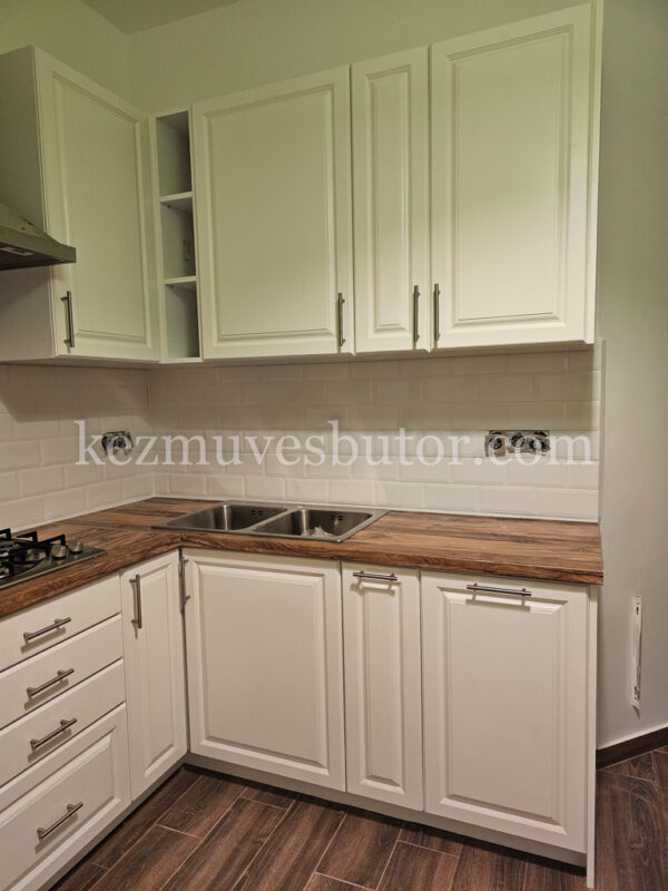 kép Tölgy munkapult fehér szekrénnyel