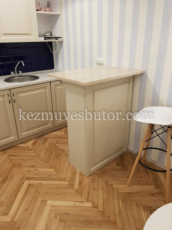 kép Tömör fa konyhasziget