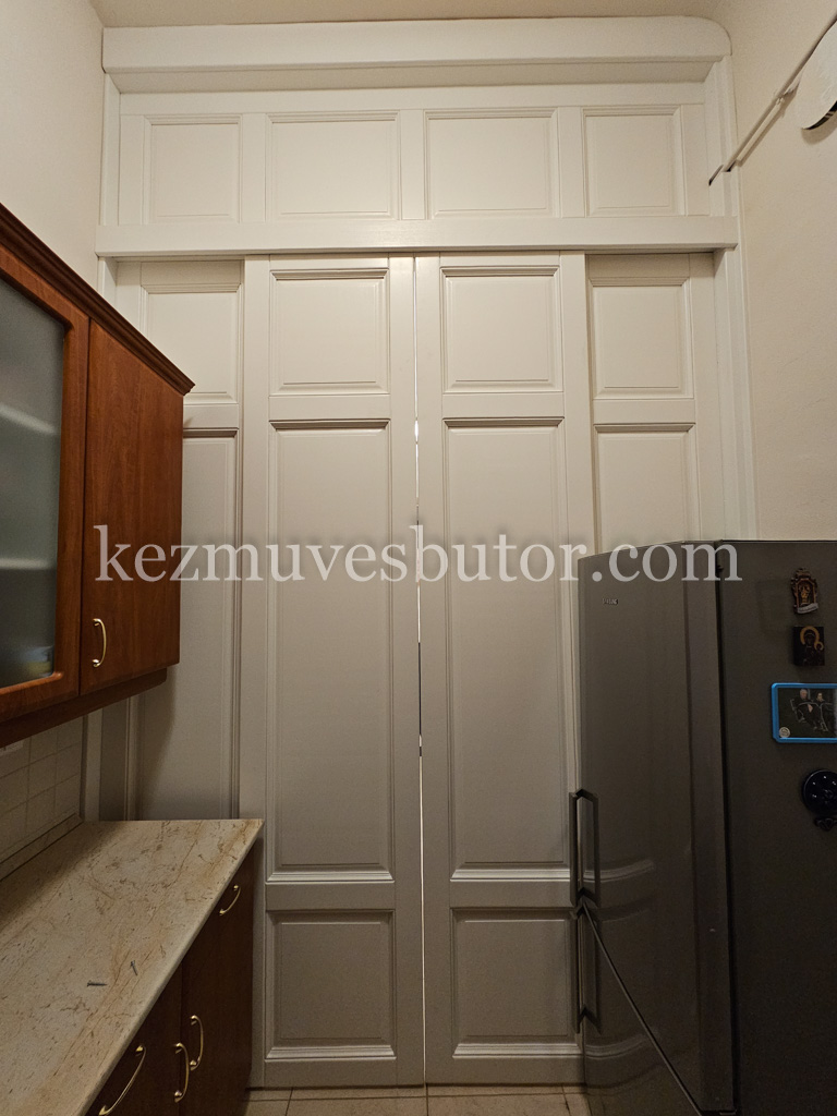 Tömör fa tolóajtó fehér kép Tömör fa tolóajtó fehér