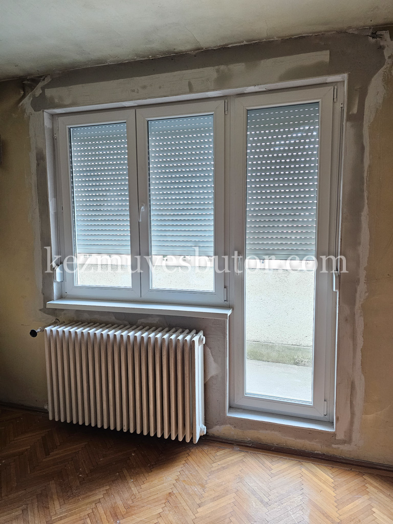 Váltószárnyas ablak erkélyajtóval Üllői